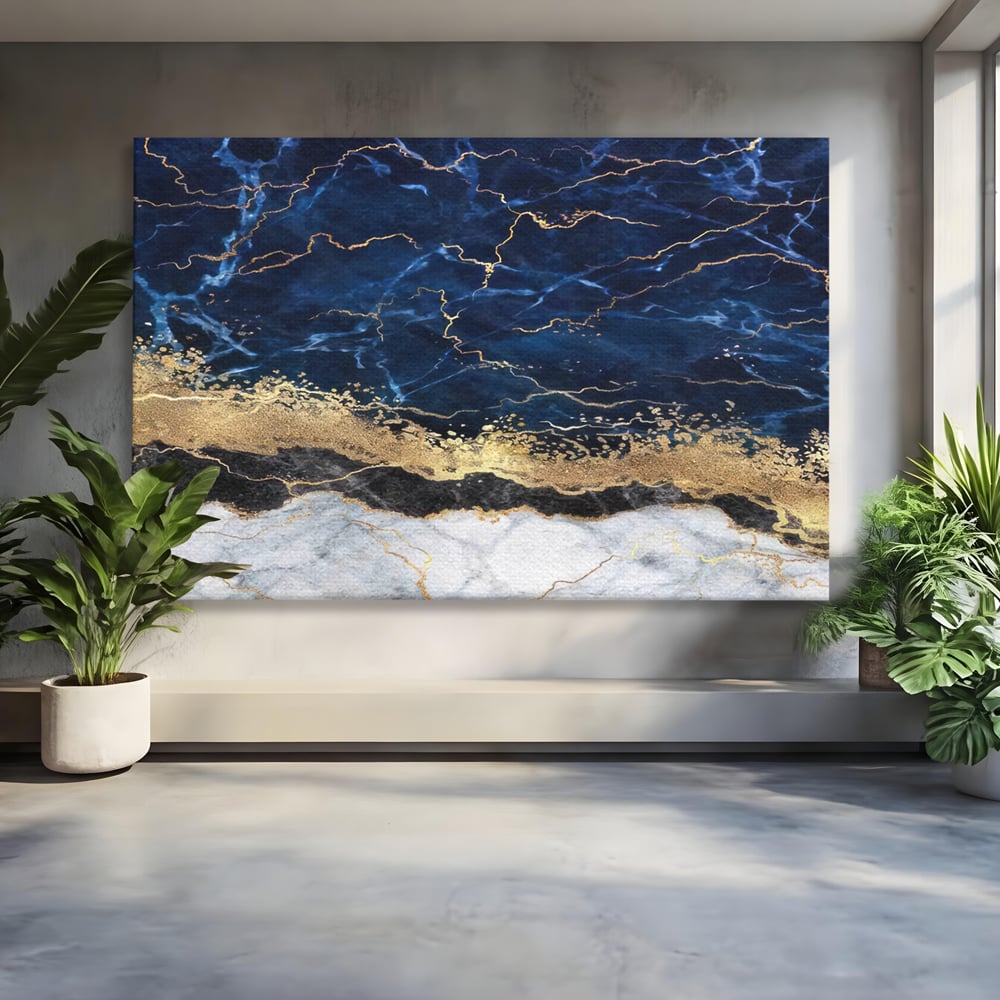 Tablou canvas cu tablou canvas cu marmura abstracta, fara rama, pe sasiu de lemn